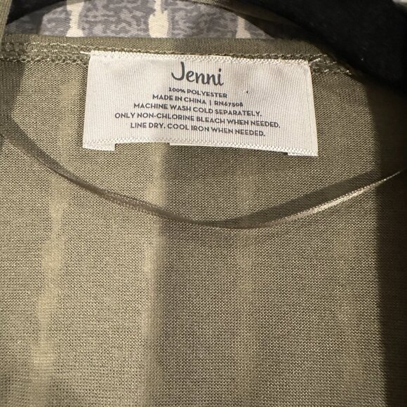 Jenni Sage Green Sheer Tie-Front Kimono Swim Cover-Up – One Size - Picture 3 of 3